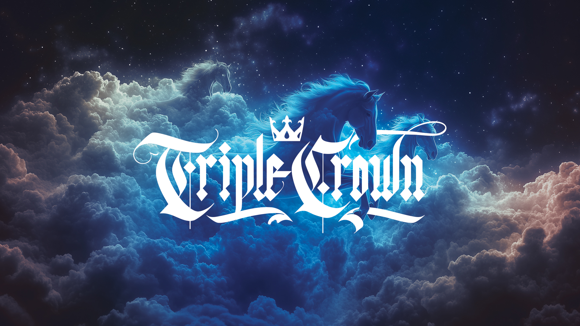 Triple Crown — horses at golden hour